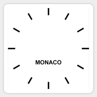 MONACO Time Zone Wall clock Sticker